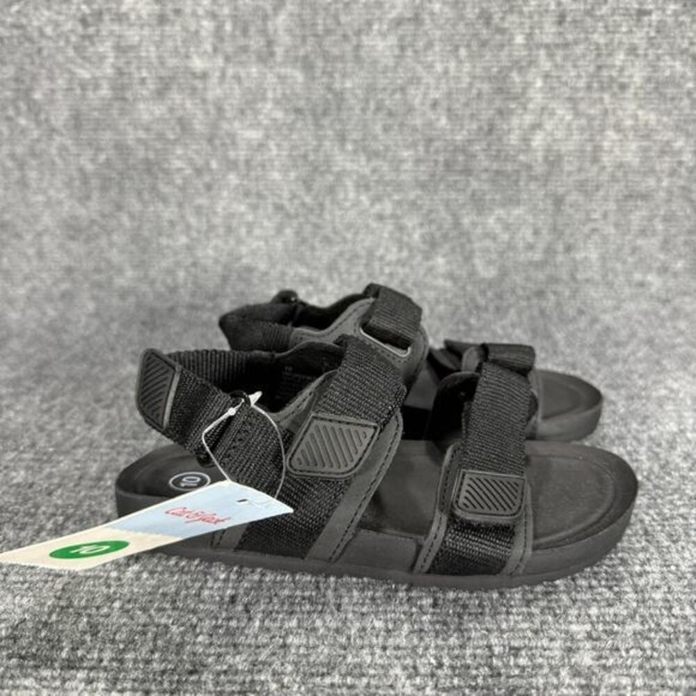 Cat & Jack Cedric Sandals Toddler Little Kids 10 Black Adjustable Straps Beach